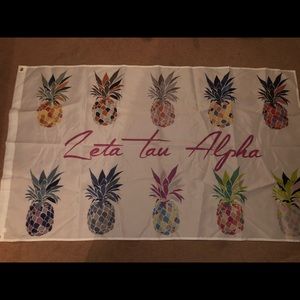 ZTA (Zeta Tau Alpha) sorority flag/ banner